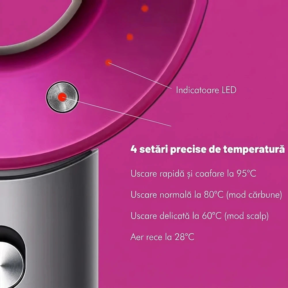 Uscător de Păr Profesional 1600W, 3 moduri, tehnologie cu ioni negativi